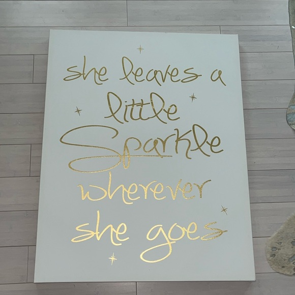 She Leaves A Little Sparkle Wherever She Goes Canvas - Picture 1 of 2